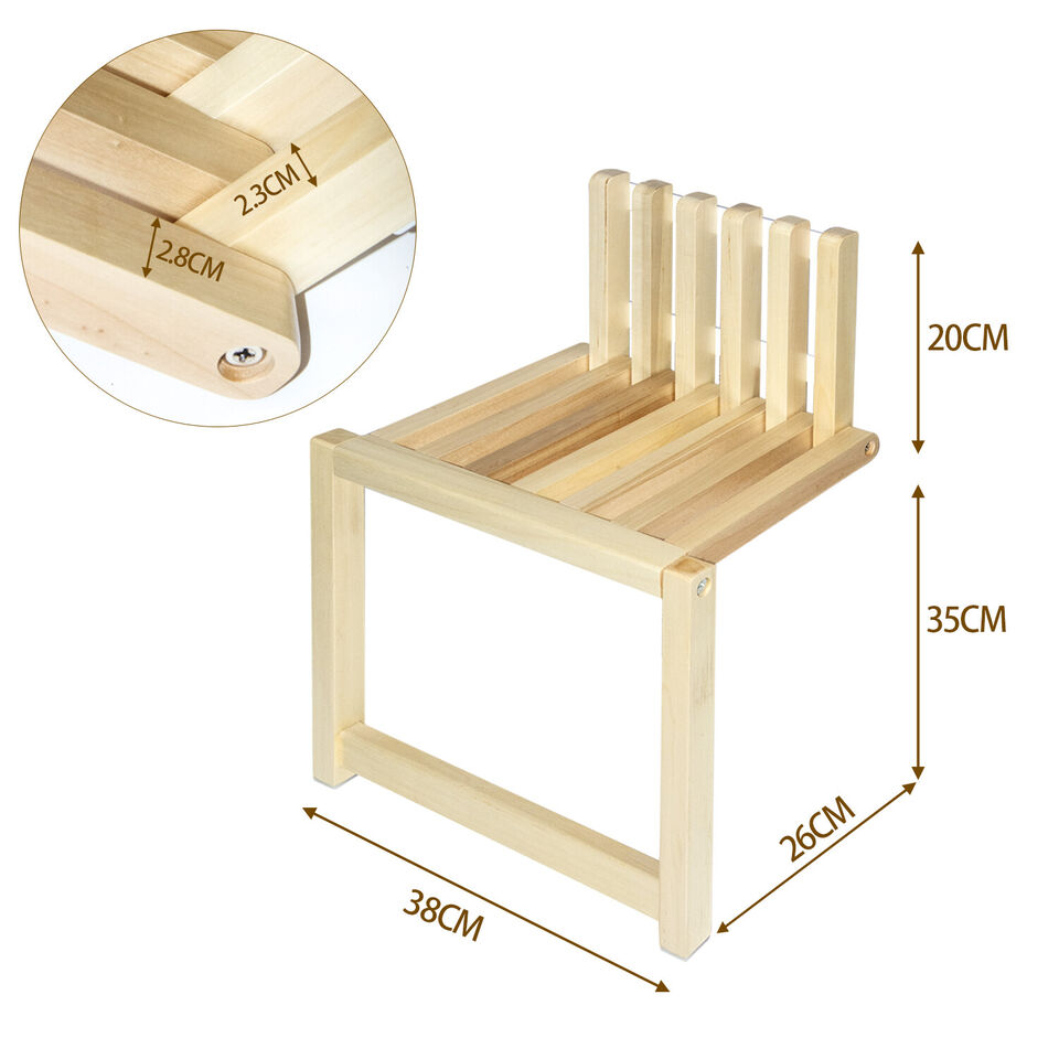 Bamboo, Space Saving Chair Hidden,Folding, Hanging Chair For Bathroom